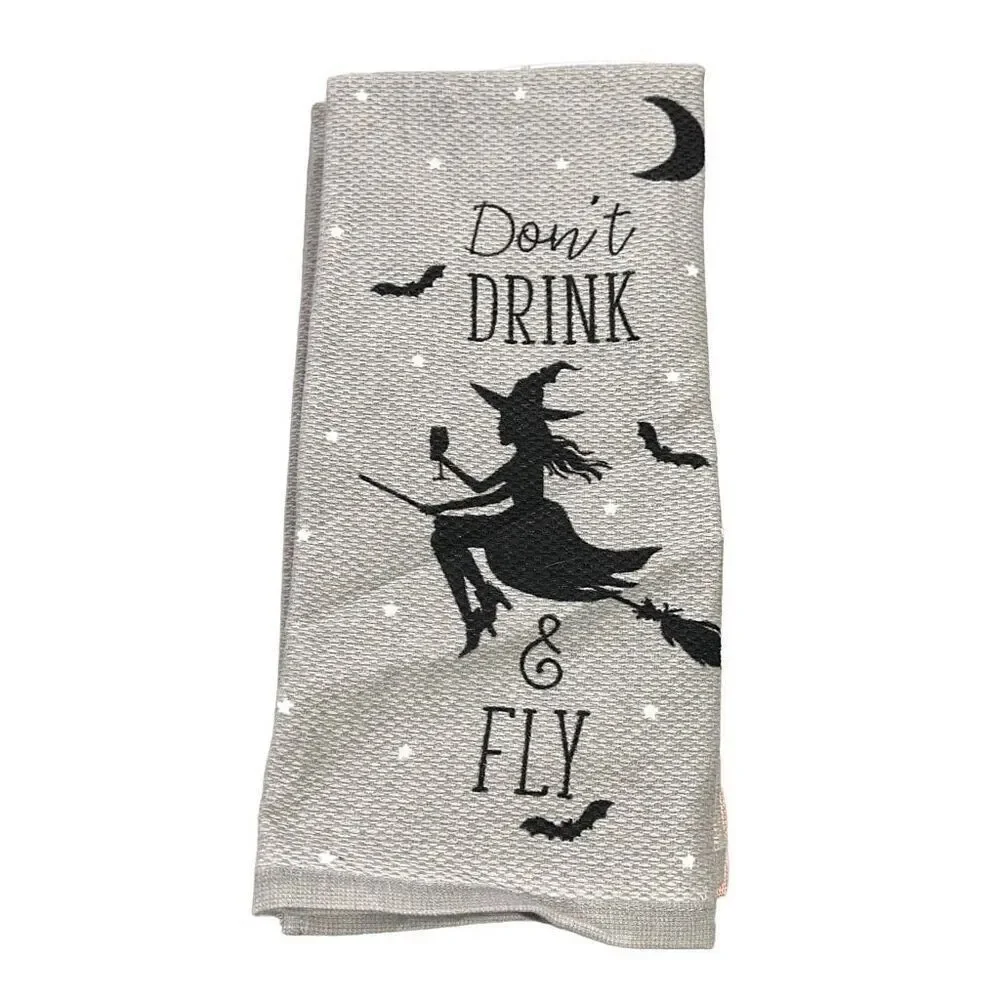 NWOT Sweet Street Don’t Drink and Fly hand towel set of 3